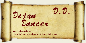 Dejan Dancer vizit kartica